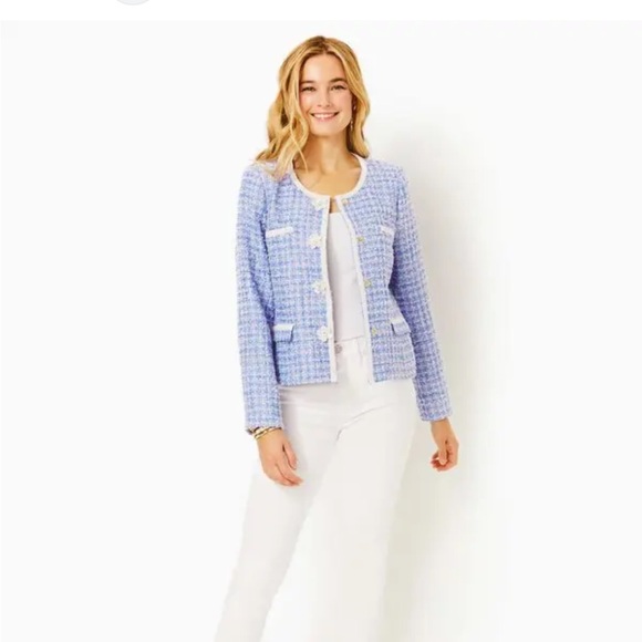 Lilly Pulitzer Jackets & Blazers - NWT Lilly Pulitzer Jaden Tweed Boucle Jacket, Lark Lilac Swirl, 8